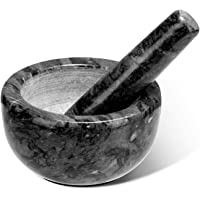 Tera Mortero y Maja Mármol Juego de Mortero y Maja de Mano con Diámetro Externo 12cm y Diámetro Interno 9cm Seguro para…